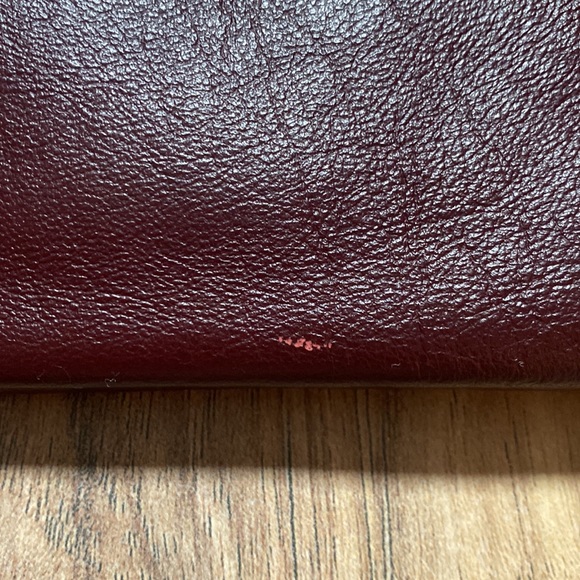 Vintage HL Harry Levine Burgundy Leather Clutch - Picture 11 of 16